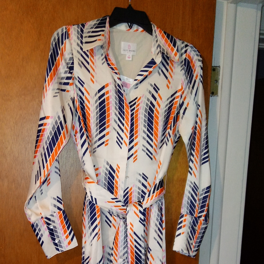 Julie Brown-NYC,dress,size-4,multi color,button ❤❤